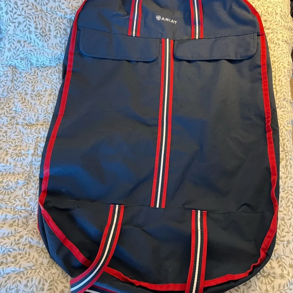 Ariat Navy and Red Garment Bag